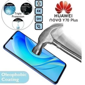 100% Genuine Tempered Glass 9H Screen Protector (Y 70 Plus) For Huawei Nova Y70+ - Picture 1 of 2