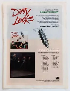 DIRTY LOOKS TURN OF THE SCREW~1989 Album Promo Print Ad Advert Poster Pinup Art - Picture 1 of 1