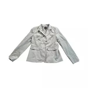 THE LIMITED Collection Women's Size 10 Off White/Gray Long Sleeve Button Blazer - Picture 1 of 9