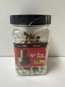 Apollo 1/2 in. Brass PEX Barb x 1/2 in. Female Pipe Thread Adapter Pro Pack (19) - Picture 1 of 5