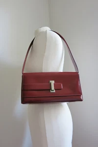 COCCINELLE Schöne Damentasche Henkeltasche Glatt Leder dunkelrot *Elegant* - Bild 1 von 12
