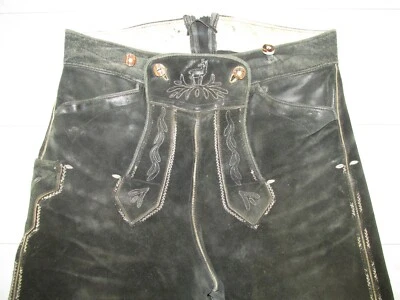 Vintage 50 60er Jahre Kniebund Lederhose Gay Größe 50 innen Glattleder: weich - Bild 1 von 4