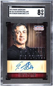 2015 Panini Americana⚡️Sylvester Stallone Auto #/49⚡️Big Screen Signatures⚡SGC 8 - Picture 1 of 1