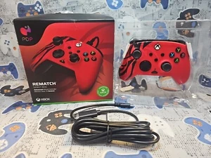 PDP Spirit Red REMATCH Advanced Wired Controller - Open Box New - Picture 1 of 7