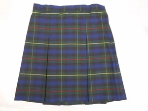 Girls R/K Multi-Color Plaid Kick Pleat Uniform Skirt plus &Teen Sz 6 1/2-10 Teen - Picture 1 of 5