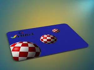 Logotipo de Amiga Boing, la icónica bola de Boing en una alfombrilla de ratón de goma, 22 cm x 18 cm - Imagen 1 de 3