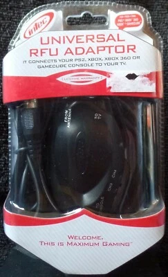 RFU ADAPTOR UNIVERSAL Intec PLAYSTATION PS2 XBox 360 GameCube TV Cable GAME NEW - Image 1 of 2