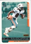 2000 Paramount Platinum Blue Miami Dolphins Football Card #127 O.J. McDuffie /75
