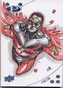 2017 Marvel Premier Sketch Card Falcon Von Randal