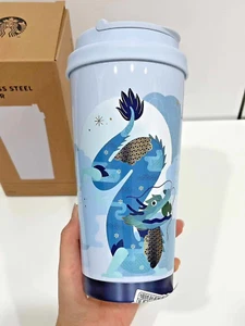 Starbucks Korea 2024 New Year SS Elma Blue Dragon Stainless Tumbler 16oz Grande - Bild 1 von 17