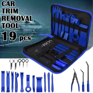 19Pcs Car Trim Removal Pry Tool Set Molding Panel Door Dash Interior Clip Kit UK - Picture 1 of 15