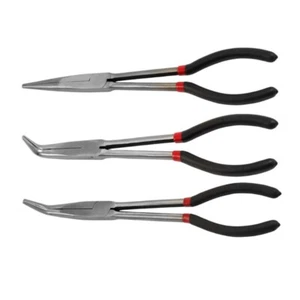11" Extra Long Reach Nose Duckbill Pliers 45/25° Straight Needle Bent Multitool - Bild 1 von 8