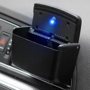 Car Ashtray With Led Lights Auto Cigarette Smokeless Ash Tray with Cover - Bild 1 von 12