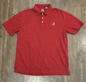 Polo Cutter and Buck Red DryTec - Alabama Crimson Tide para hombre talla grande E1 - Imagen 1 de 5