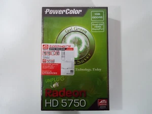 NEW MINT Power Color ATI Radeon HD 5750 AX5750 1GBD5-NS3DH PCI-E Box Rare - Picture 1 of 4