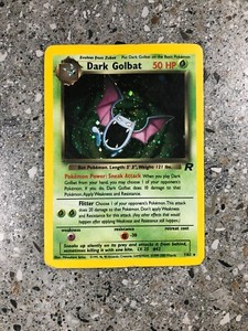 Pokemon TCG Cards Dark Golbat 7/82 Team Rocket Holo Rare DAMAGED