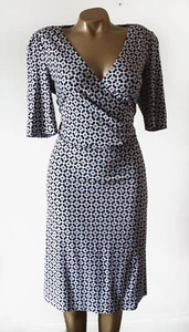 George Darel Flattering Jersey Ruched & Pleated Cross Over Bust Dress 44 UK 16 - Picture 1 of 5