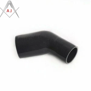 2" to 2.5" 51-64MM 45 DEGREE ELBOW COUPLER REDUCER UNIVERSAL SILICONE HOSE BLACK - Picture 1 of 5