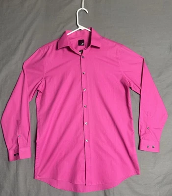 Camisa J. Ferrar Roja Para Hombre Ajustada Talla 15-15.5-32/33 Vestido Clásico Preppy **Ver Fotos* Foto 1 de 4