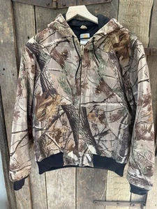 Giacca cappotto mimetico Carhartt Realtree vintage J221 CAP trapuntato foderato uomo piccolo - Foto 1 di 8