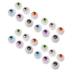 24 Pezzi Forniture per Feste di Halloween Bambini Bulbo Oculare Colorato - Foto 1 di 12