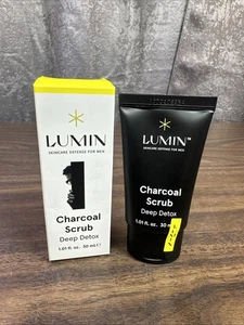 Lumin Men’s Skincare Defense Charcoal Scrub Deep Detox 1.01 fl oz / 30mL - Picture 1 of 10