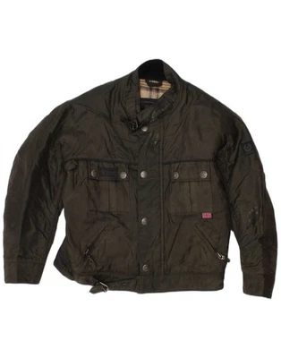 BELSTAFF Boys Racer Jacket 3-4 Years Green Nylon TA04 — 第 1/4 张图片