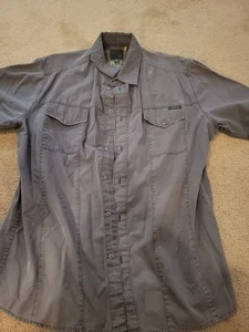 Reef Men's XL Button Up Shirt Short Sleeve Green - Picture 1 of 8