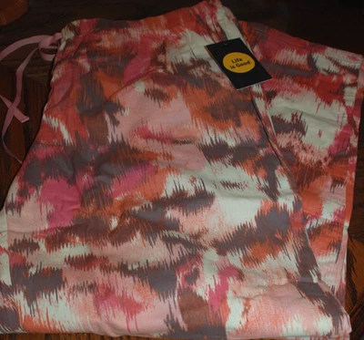 Calça de dormir feminina Life Is Good Hazy Ikat 2XL nova com etiquetas - Imagem 1 de 4