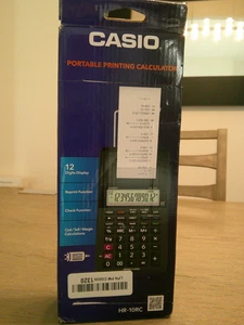 Casio HR-10RC Handheld Portable Printing Calculator Blk Print 1.6 Lines/Sec M.13 - Picture 1 of 3