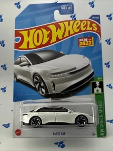 2022 Hot Wheels LUCID AIR #147/250 HW Green Speed 4/5 White - Picture 1 of 11