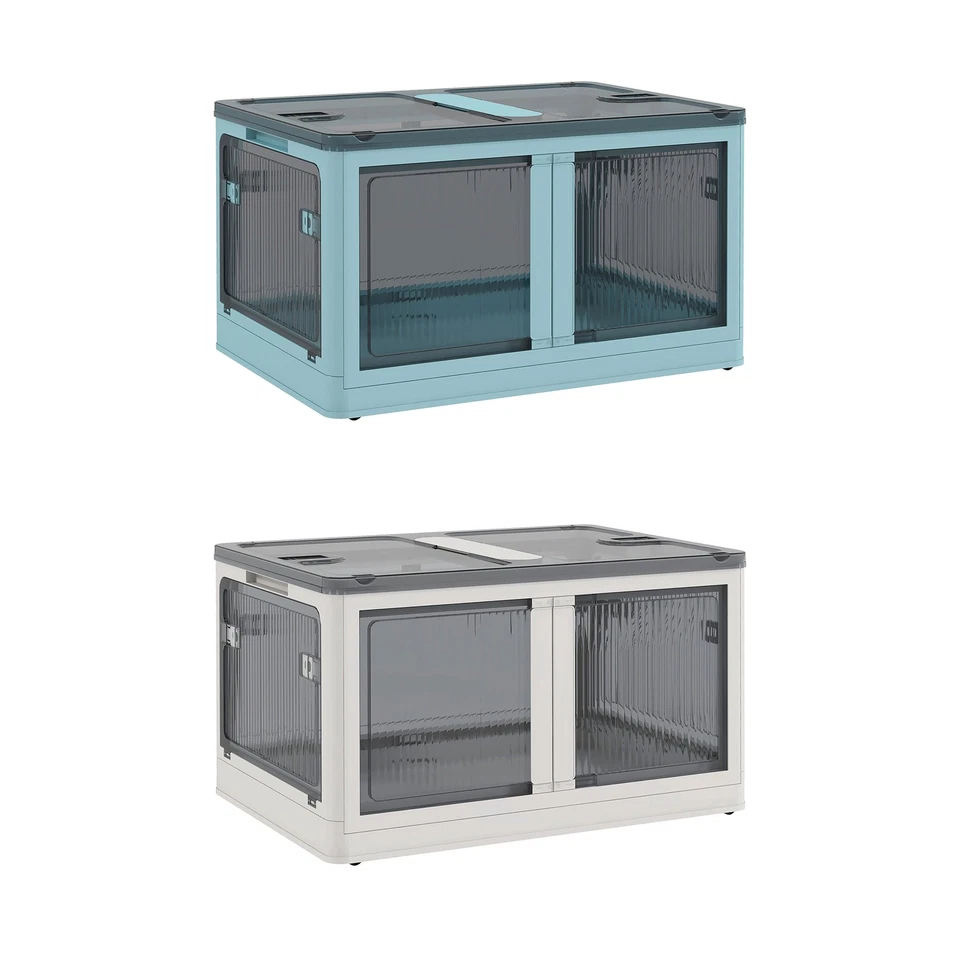 HOMCOM Stackable Storage Bins with Lids, Wheels, and Collapsible - Image 1 of 1