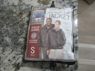 NUEVO SwissGear H2OUTERWEAR Adulto UNISEX CHAQUETA DE LLUVIA CON CAPUCHA Talla S Rojo CA127S Foto 1 de 3