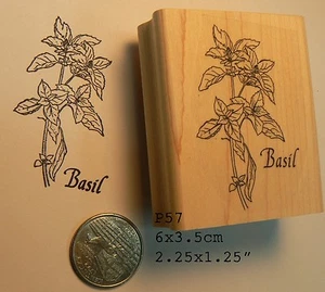 Estampilla de goma hierba de albahaca P57 - Imagen 1 de 2