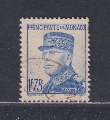 Monaco Scott 157 Used 1938 1.75fr Ultramarine Prince Louis II - Image 1 of 2