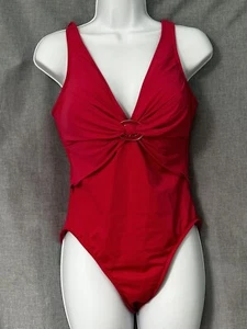 Miraclesuit Women's Size 14 One-Piece Swimsuit Pink Fuchsia W Buckle Accent - Picture 1 of 10