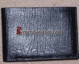 Cartera de cuero negro marroquí genuino hecha a mano - Imagen 1 de 1