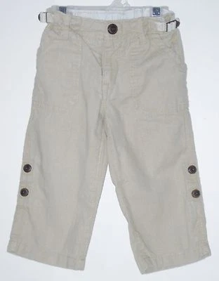Pantalones de mezclilla enrollables babyGAP talla 18-24 meses unisex beige cintura ajustable Foto 1 de 2