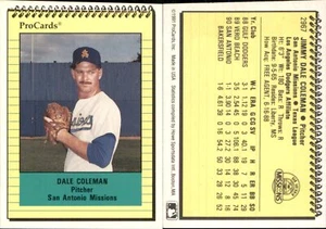 Dale Coleman 1991 ProCards #2967 RC Card FREE SHIP *AutographDen* - Picture 1 of 1