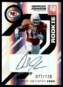 2005 Donruss Elite Turn of the Century Auto Derrick Johnson Auto Longhorns /125