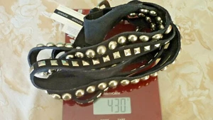 WILDLEDERGÜRTEL von TOPSHOP GÜRTEL NIETEN  108 CM SCHWARZ BELT Ausgefallen  - Bild 1 von 8