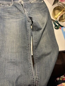Code Bleu Size 8/28 bootcut soft jeans with rivets and jeweled embelishments - Picture 1 of 7