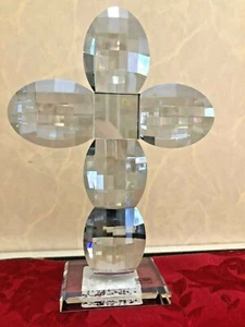 Estatuilla Oleg Cassini Cruz Lt Gris Cristal Corte Diamante Nuevo Regalo Pascua - Imagen 1 de 3