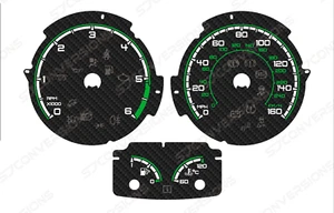 Ford Kuga Mk2 Diesel ST Style Carbon Dial Cards 8 Colours Gauges - Bild 1 von 8
