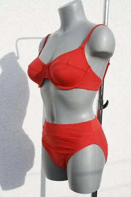 Saison-2023/24 380219 Debenhams Marken Bügel Bikini und Slip ROT in 36 CUP C - Bild 1 von 4