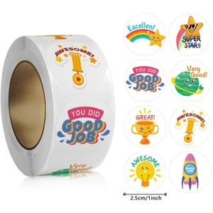 1 rollo de 500 piezas. Pegatinas Teacher "Good Job" - 1" (25 mm) - Imagen 1 de 4