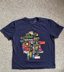 Marvel Superhelden Disney T-Shirt Gr. M Blau Kurzarm - Bild 1 von 4