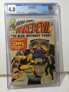 Daredevil #3 1964 CGC 4.0 OW-W Pages Origin first appearance The Owl - Picture 1 of 2