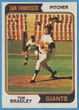 1974 Topps Tom Bradley #455 San Francisco Giants
