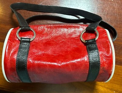 Cartera vintage años 90 y2k roja negra plateada Foto 1 de 4